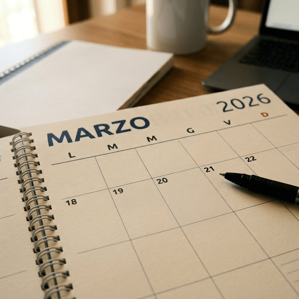 Remove text, show year 2026 on calendar